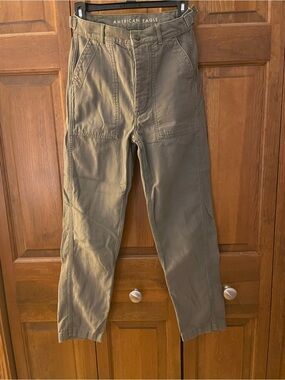 American Eagle Outfitters Straight-Leg Utility Pants in Olive
